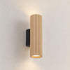 Applique murale Stralino en bois, noir, 2 lumières, hauteur 22 cm