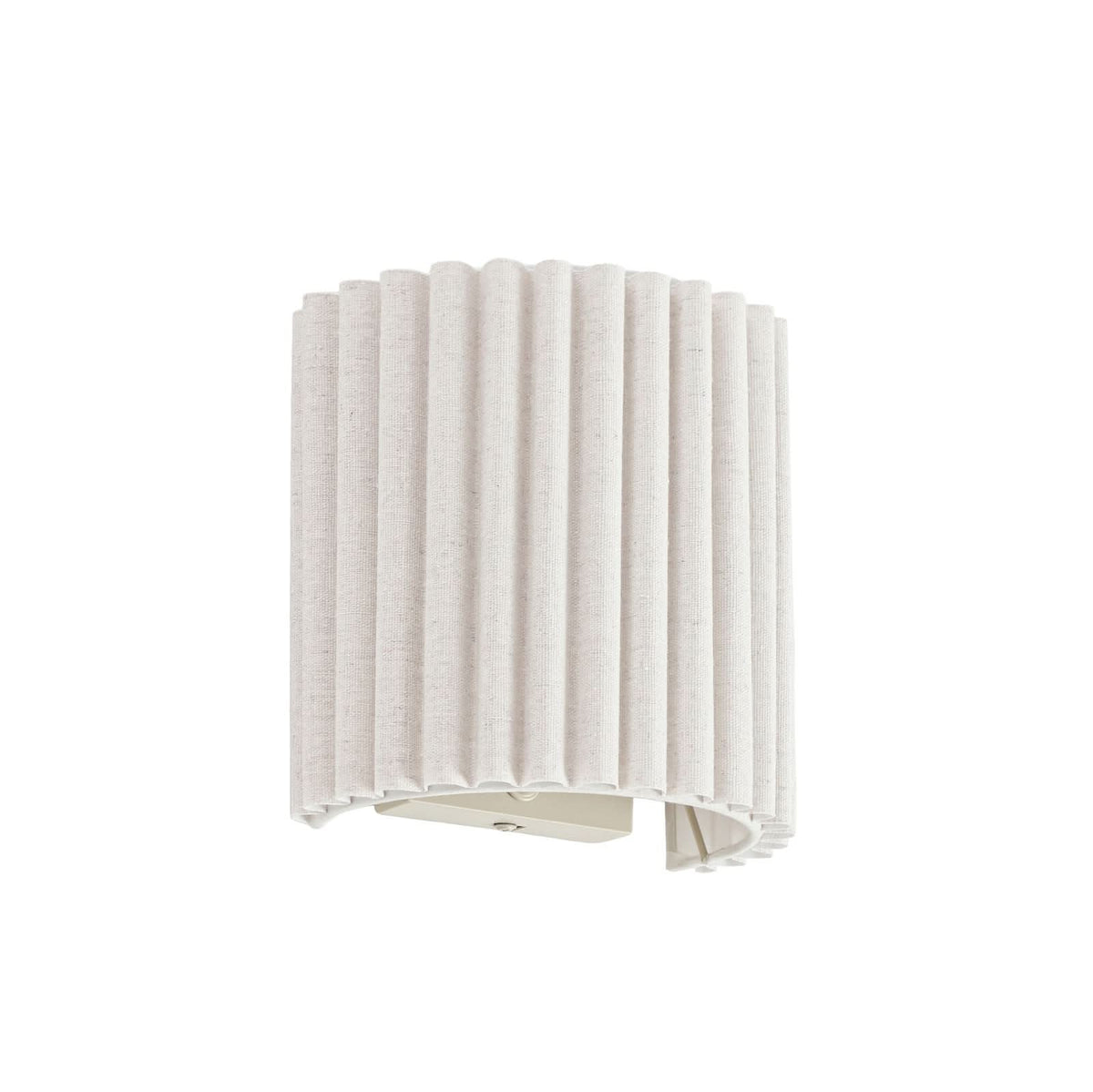 Applique murale Libbie en lin, crème, hauteur 20 cm