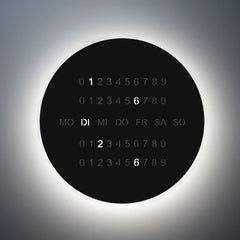 Applique murale LED Blade O'clock en aluminium, noir, Ø 59 cm