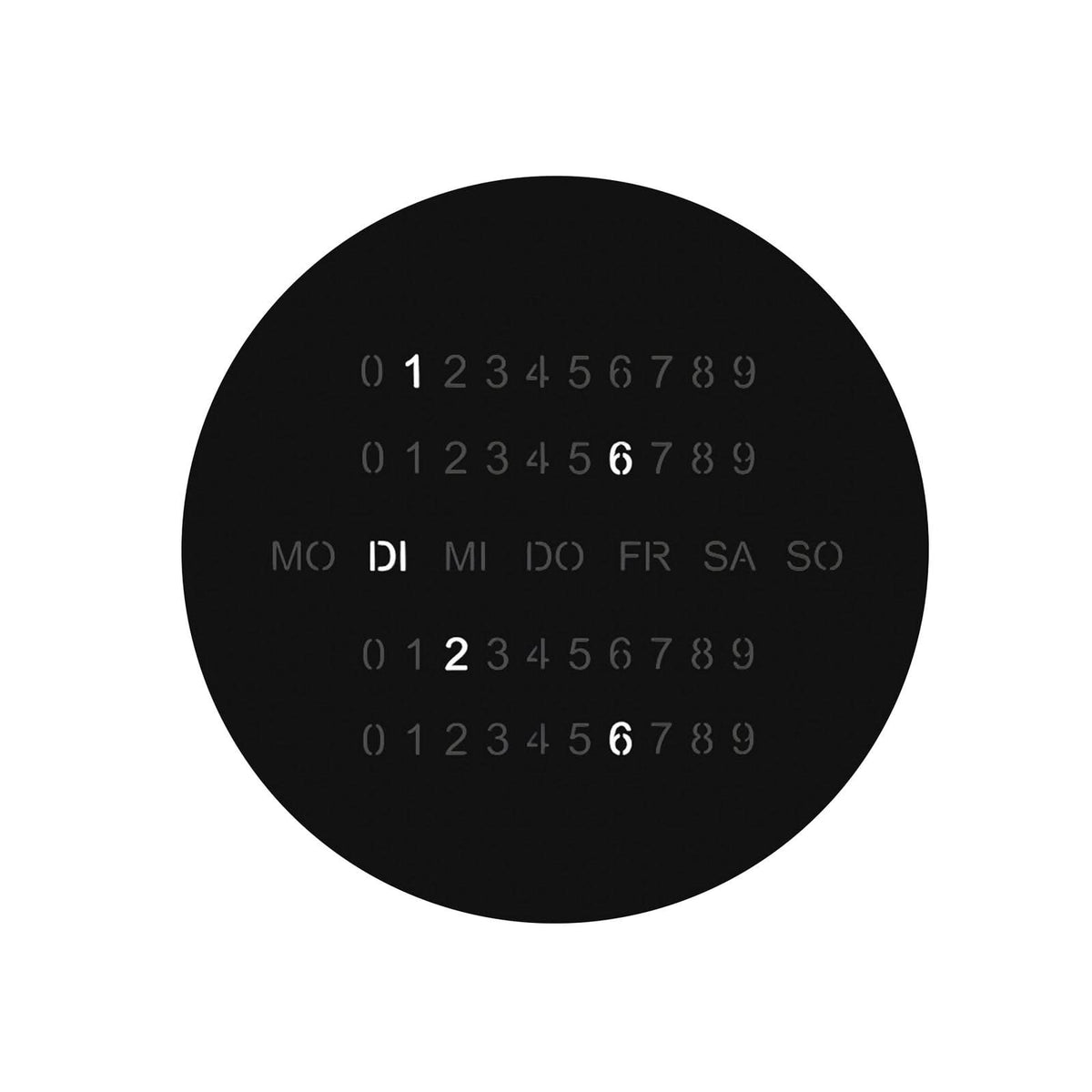 Applique murale LED Blade O'clock en aluminium, noir, Ø 59 cm
