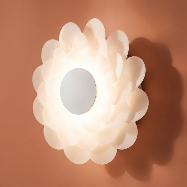 Applique murale LED Bloem, blanc, Ø 37,8 cm