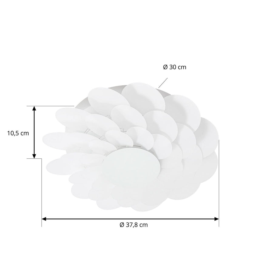 Applique murale LED Bloem, blanc, Ø 37,8 cm
