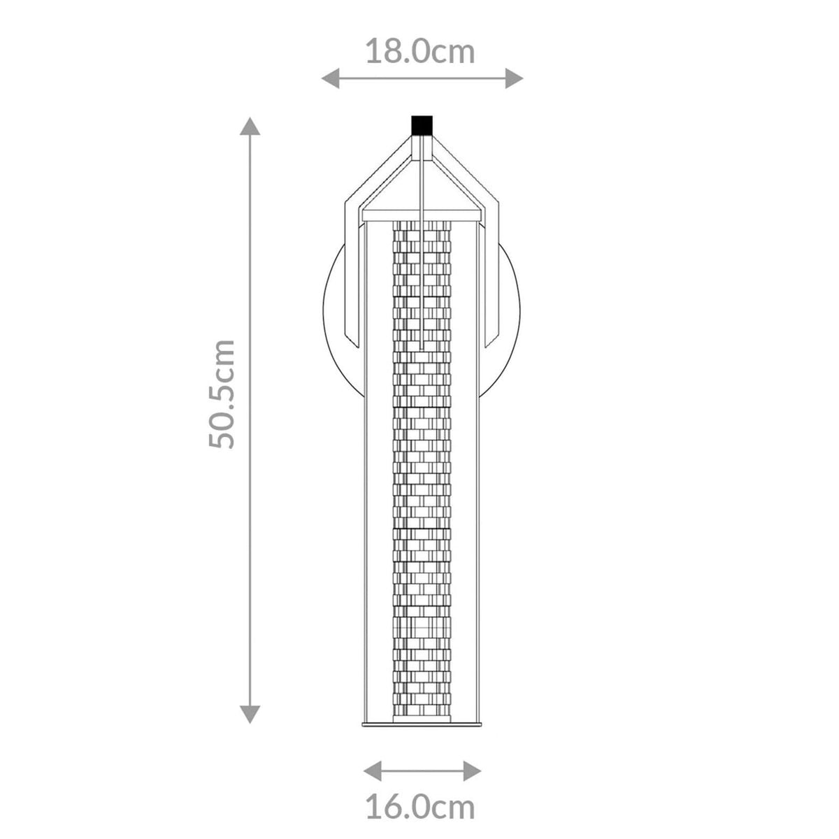 Applique murale LED Espada en verre, doré brossé et transparent, Ø 16 cm, IP44