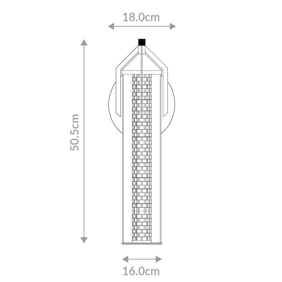 Applique murale LED Espada en verre, doré brossé et transparent, Ø 16 cm, IP44