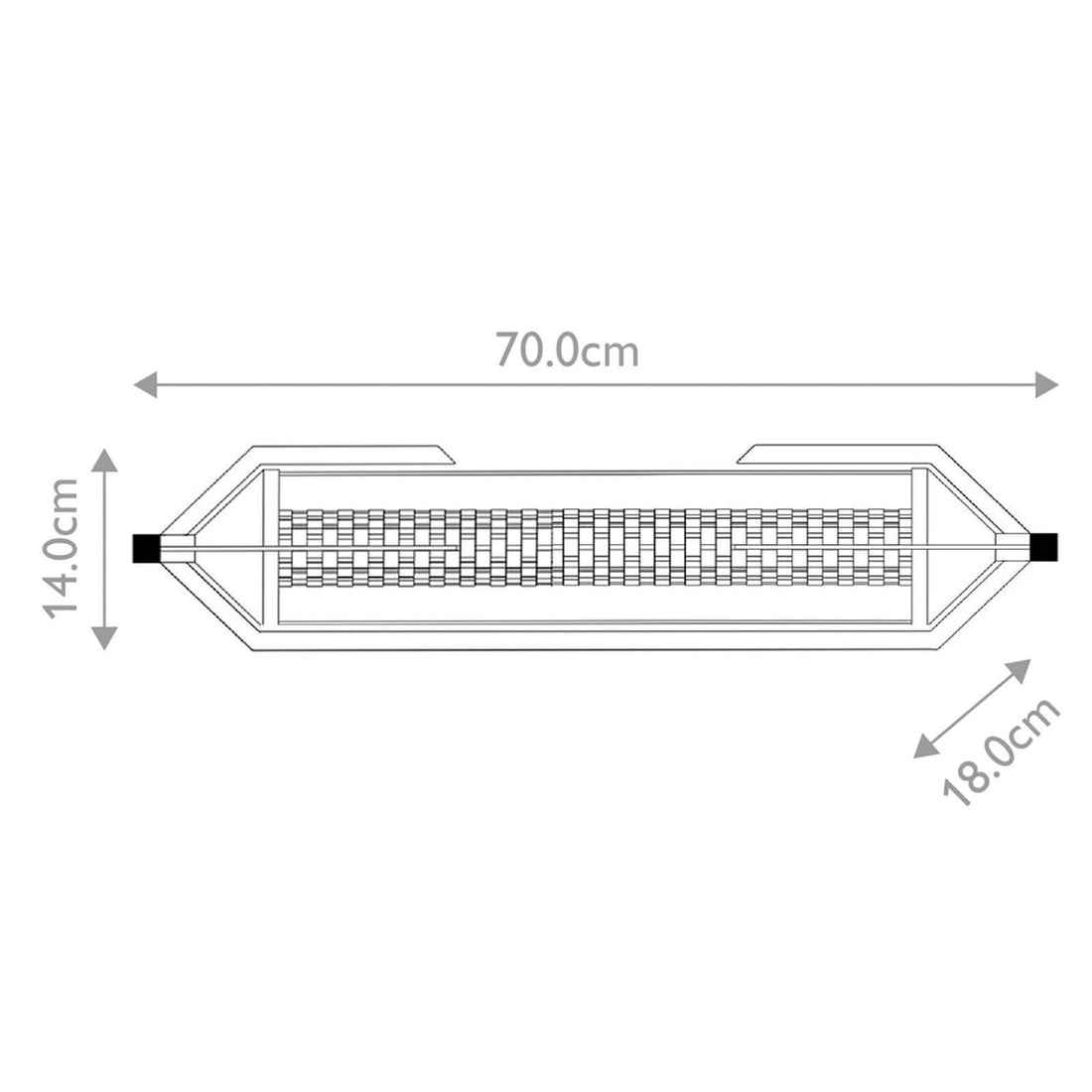 Applique murale LED Espada en verre, chromé poli et transparent, hauteur 14 cm, IP44