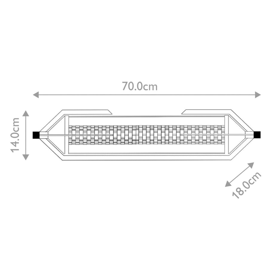 Applique murale LED Espada en verre, chromé poli et transparent, hauteur 14 cm, IP44