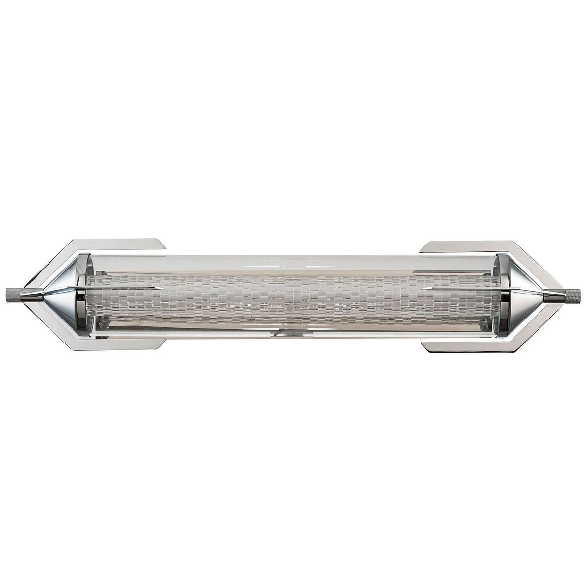 Applique murale LED Espada en verre, chromé poli et transparent, hauteur 14 cm, IP44