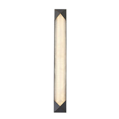 Applique murale LED Caesar en acier, bronze et crème marbré, hauteur 63,5 cm