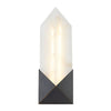 Applique murale LED Caesar en acier, bronze et crème marbré, hauteur 30,5 cm