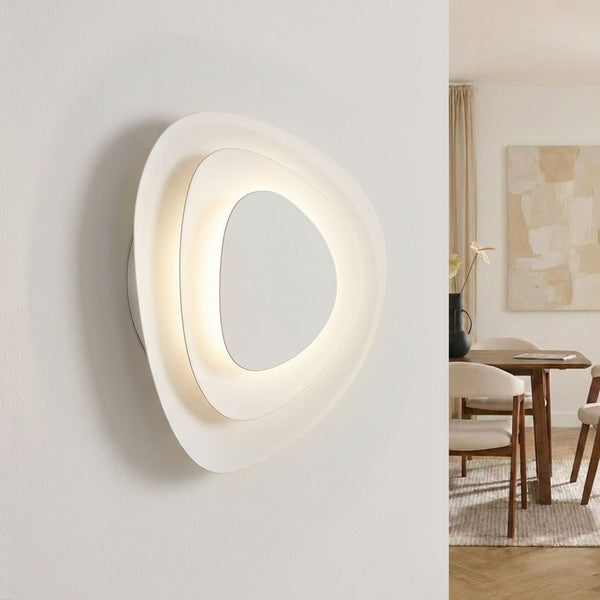 Applique murale LED Delar en métal, blanc, hauteur 25 cm