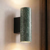 Applique murale Tavira en marbre, vert marbré, 2 lumières, hauteur 23 cm
