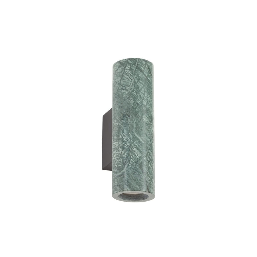 Applique murale Tavira en marbre, vert marbré, 2 lumières, hauteur 23 cm