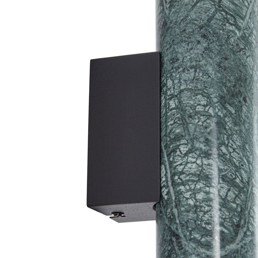 Applique murale Tavira en marbre, vert marbré, 2 lumières, hauteur 23 cm