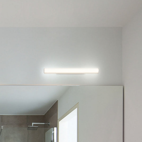 Applique murale LED Mirba 2.0 en aluminium, blanc et noir, hauteur 4 cm, IP44