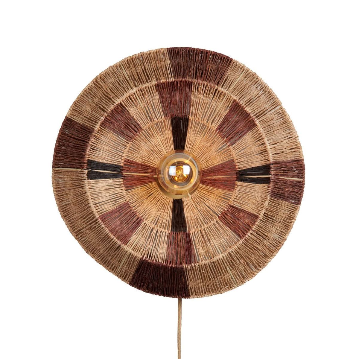 Applique murale Serengeti en tissu, marron et beige, Ø 45 cm