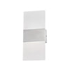 Applique murale LED Foder en métal, nickel, hauteur 27 cm