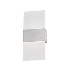 Applique murale LED Foder en métal, nickel, hauteur 27 cm