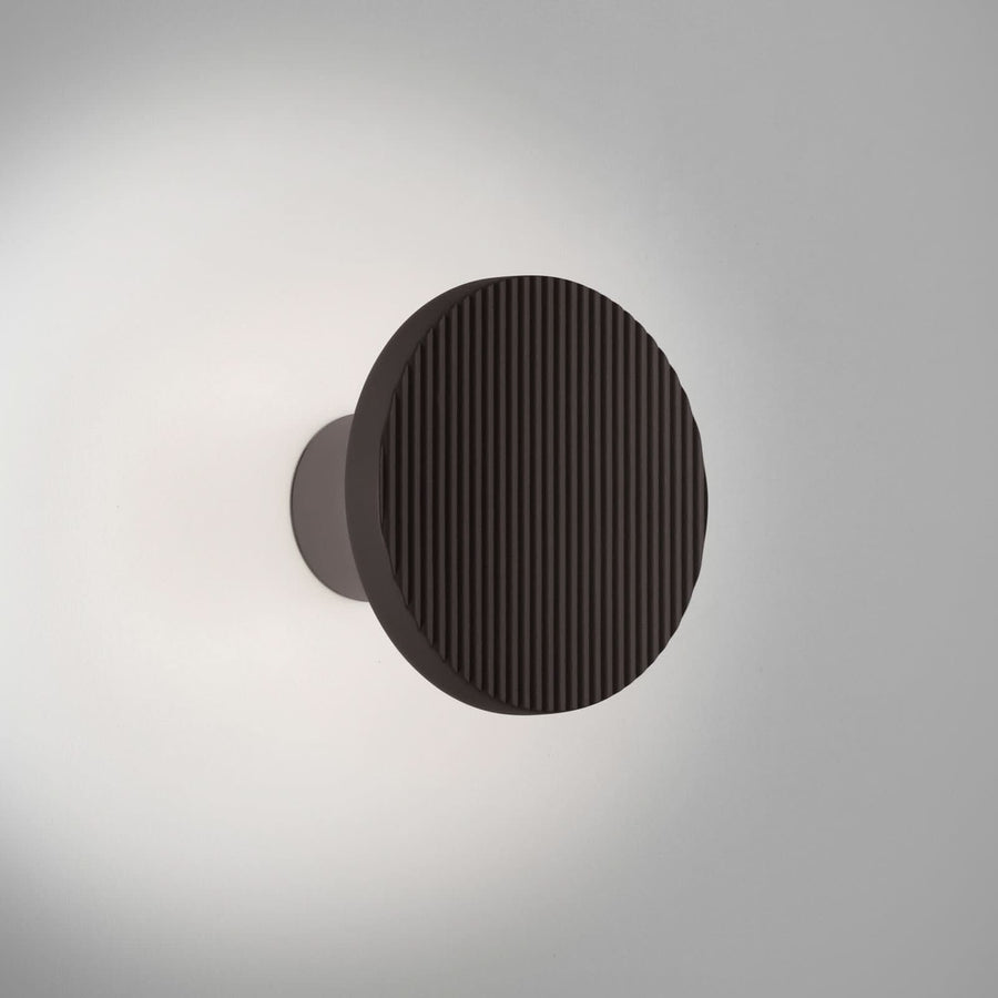Applique murale LED Arid A/01 en aluminium, noir, Ø 14 cm, IP44