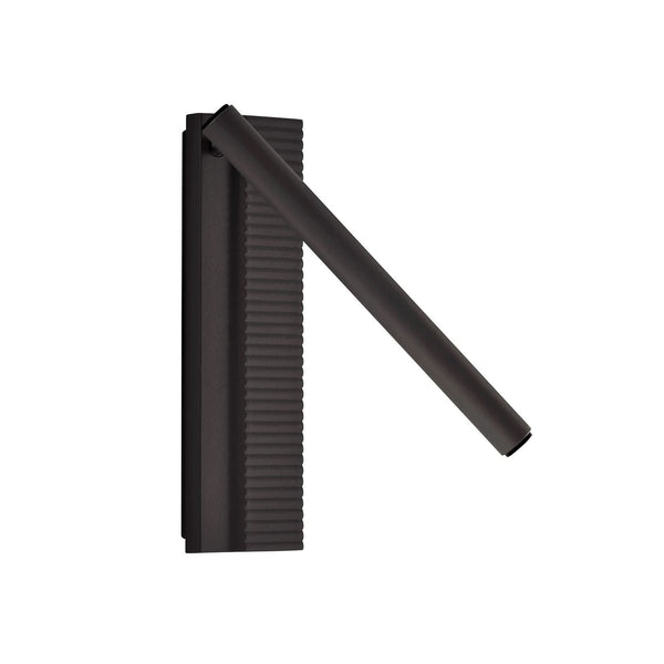Applique murale LED Arid A/02 en aluminium, noir, hauteur 20 cm