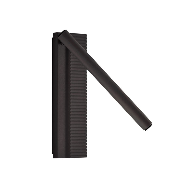 Applique murale LED Arid A/02 en aluminium, noir, hauteur 20 cm