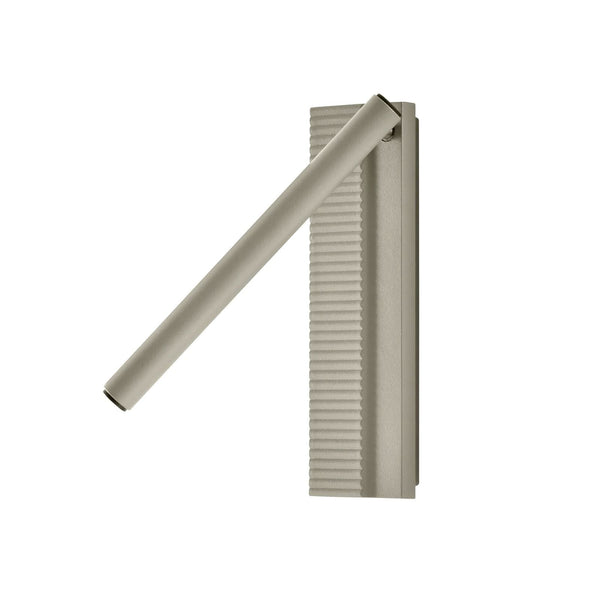 Applique murale LED Arid A/03 en aluminium, gris, hauteur 20 cm