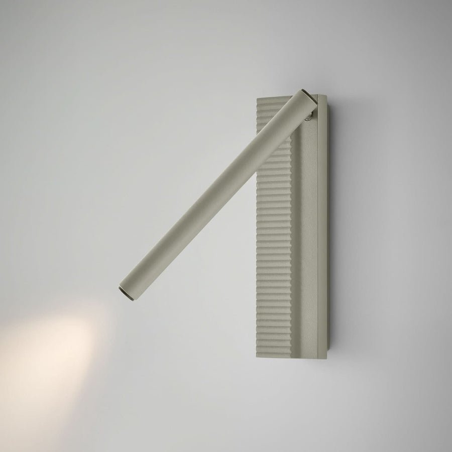Applique murale LED Arid A/03 en aluminium, gris, hauteur 20 cm