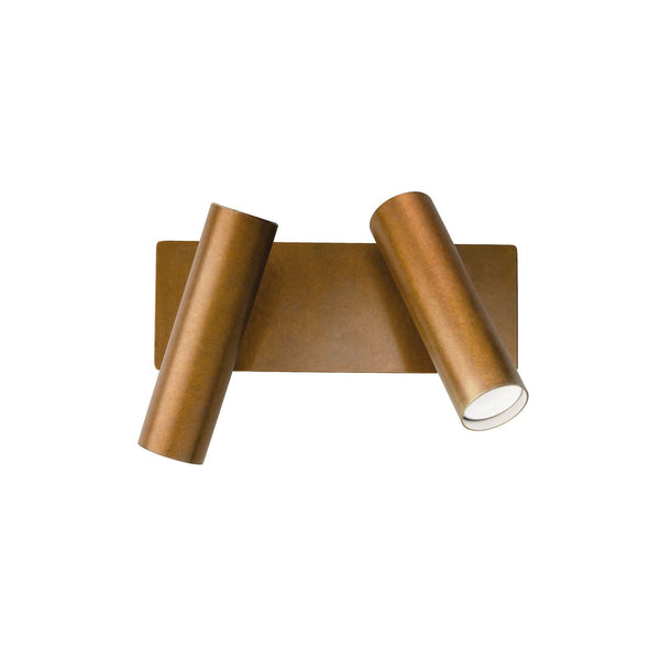 Applique murale 7541 en laiton, 2 lumières, hauteur 20 cm, laiton patiné