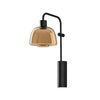 Applique murale LED Drep A/04 en verre, noir et ambre, hauteur 40,1 cm