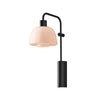Applique murale LED Drep A/04 en verre, noir et rosé, hauteur 40,1 cm