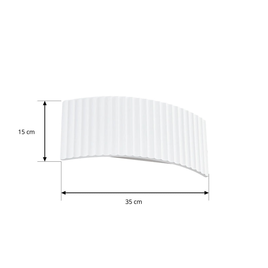 Applique murale Naike en plâtre, blanc, 2 lumières, hauteur 15 cm, 8 W