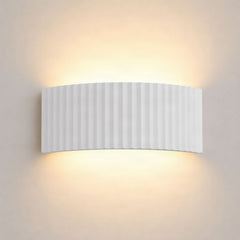 Applique murale Naike en plâtre, blanc, 2 lumières, hauteur 15 cm, 8 W