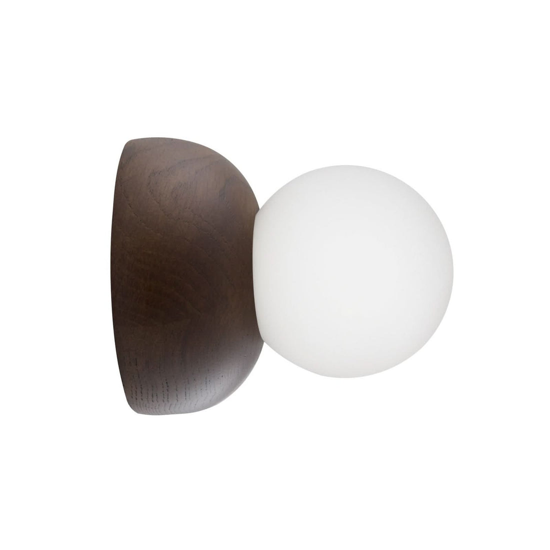Applique murale Torrano en verre, marron et blanc, Ø 13 cm, IP44