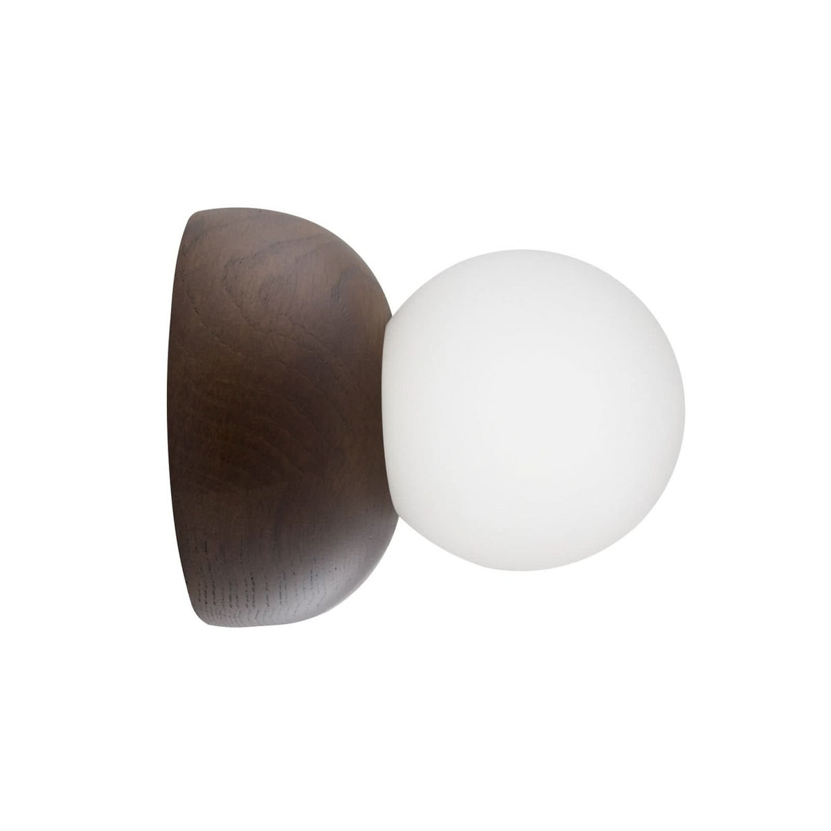 Applique murale Torrano en verre, marron et blanc, Ø 13 cm, IP44