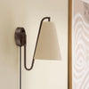 Applique murale Lou en tissu, bronze et blanc, Ø 14 cm
