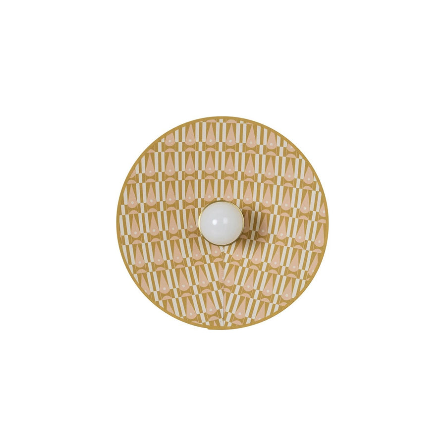 Applique murale Gatsby en tissu, beige et marron clair, Ø 40 cm