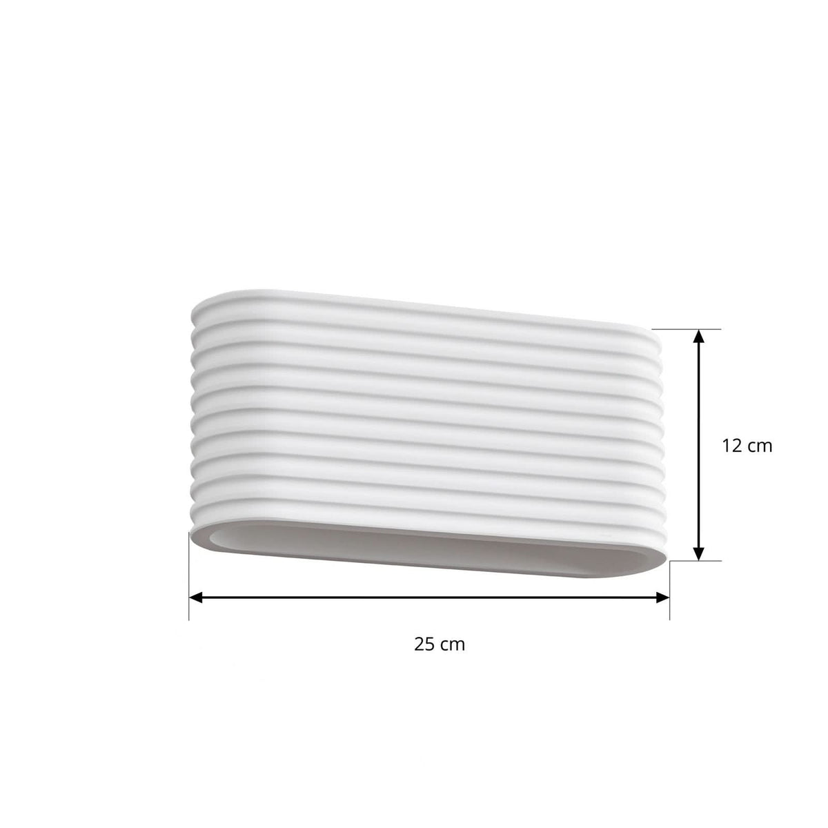 Applique murale Jurupa en plâtre, blanc, 2 lumières, hauteur 12 cm