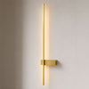 Applique murale LED Natsumi en aluminium, laiton, hauteur 90 cm