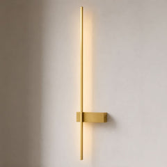 Applique murale LED Natsumi en aluminium, laiton, hauteur 90 cm