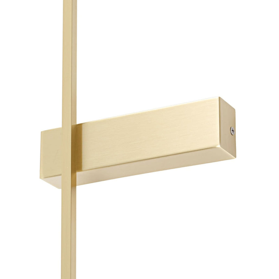 Applique murale LED Natsumi en aluminium, laiton, hauteur 90 cm