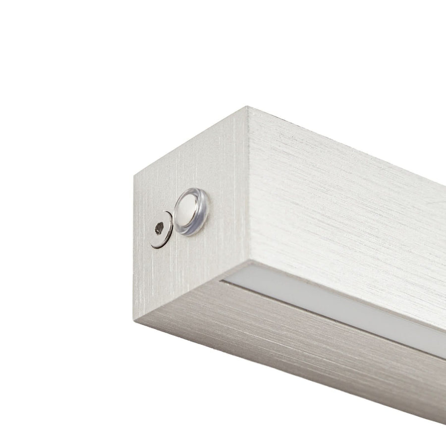 Applique murale LED Kinsley en métal, nickel et blanc