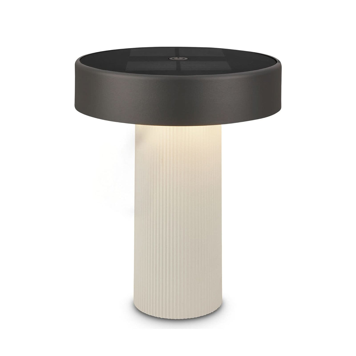 Lampe solaire d'extérieur LED Poga, blanc et anthracite, Ø 16 cm, IP44