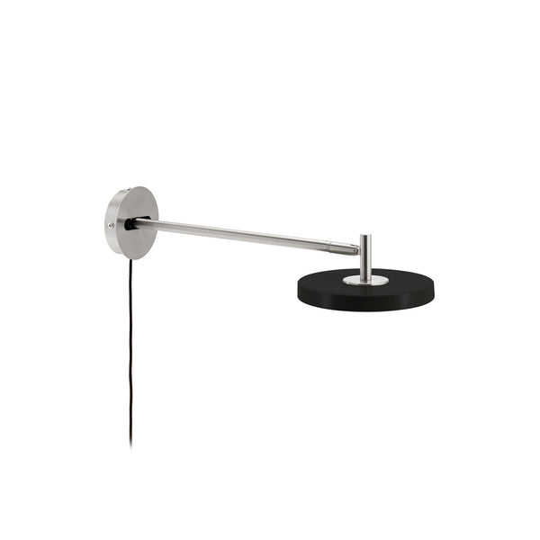 Applique murale LED Asteria Long en aluminium, noir, Ø 15 cm