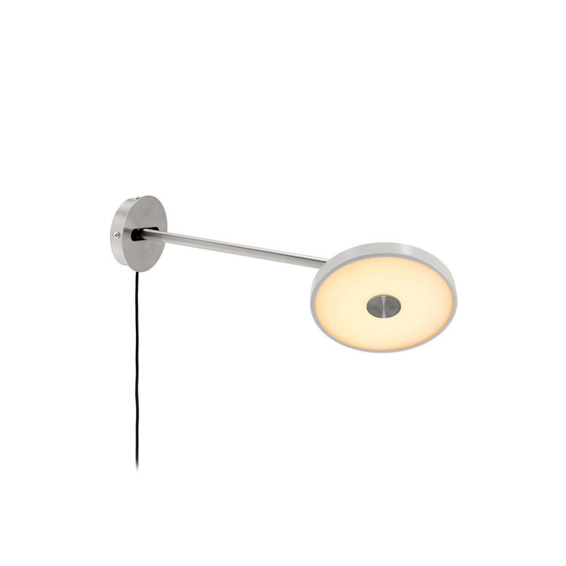 Applique murale LED Asteria Long en aluminium, gris clair, Ø 15 cm