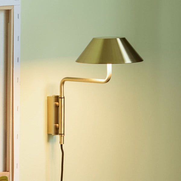 Applique murale LED Cover en métal, laiton, hauteur 25 cm