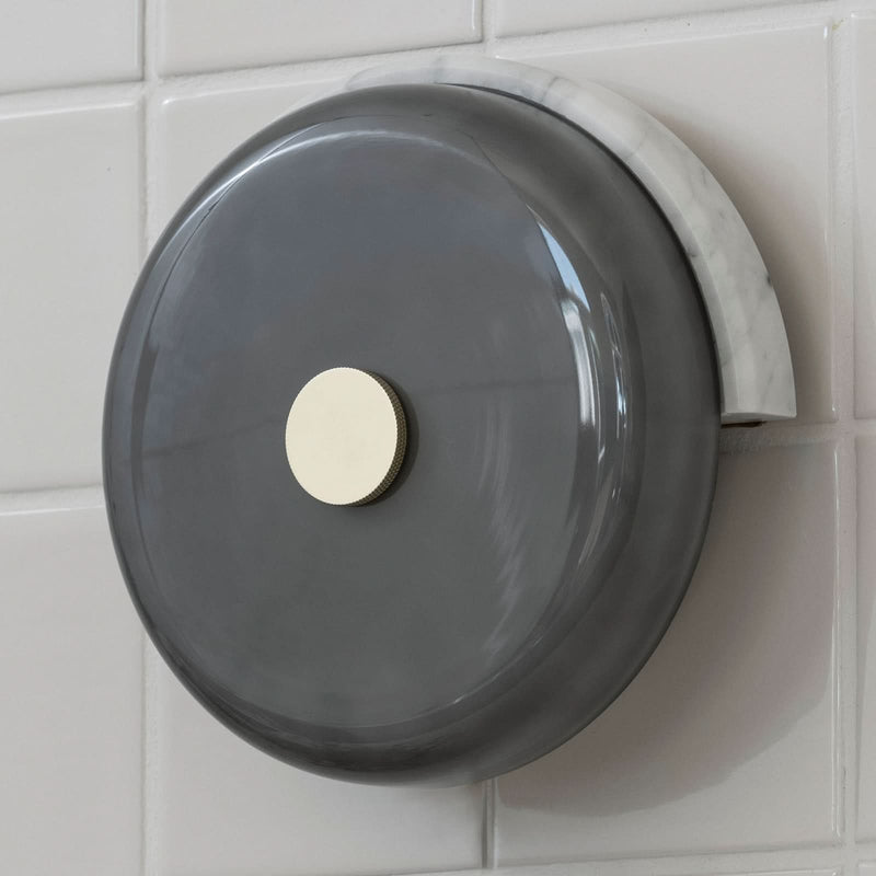 Applique murale LED Trip en verre, gris marbré et gris brillant, hauteur 19 cm