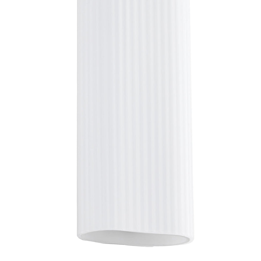 Applique murale LED Victoire en verre, blanc, hauteur 50 cm, IP44