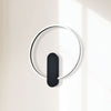 Applique murale LED Zaklin en aluminium, noir, hauteur 45 cm