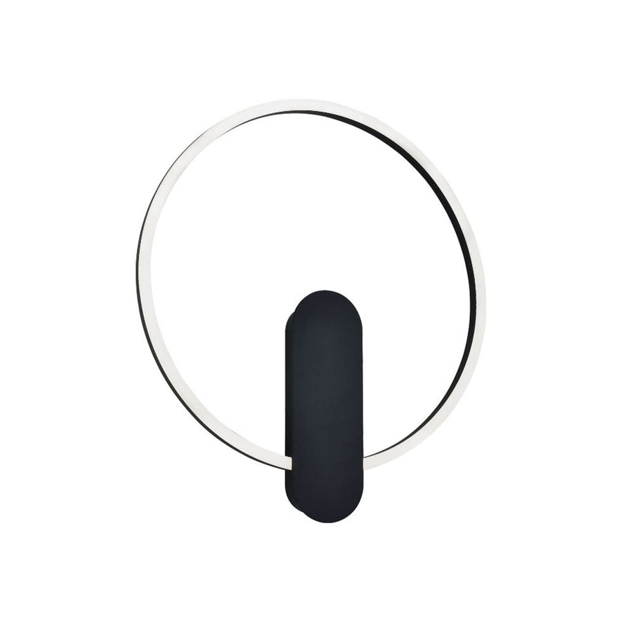Applique murale LED Zaklin en aluminium, noir, hauteur 45 cm