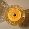 Applique murale Disco Rama en verre, ambre, Ø 49 cm