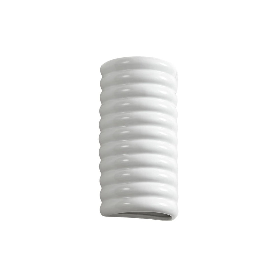 Applique murale LED Riff en céramique, blanc brillant, hauteur 25 cm